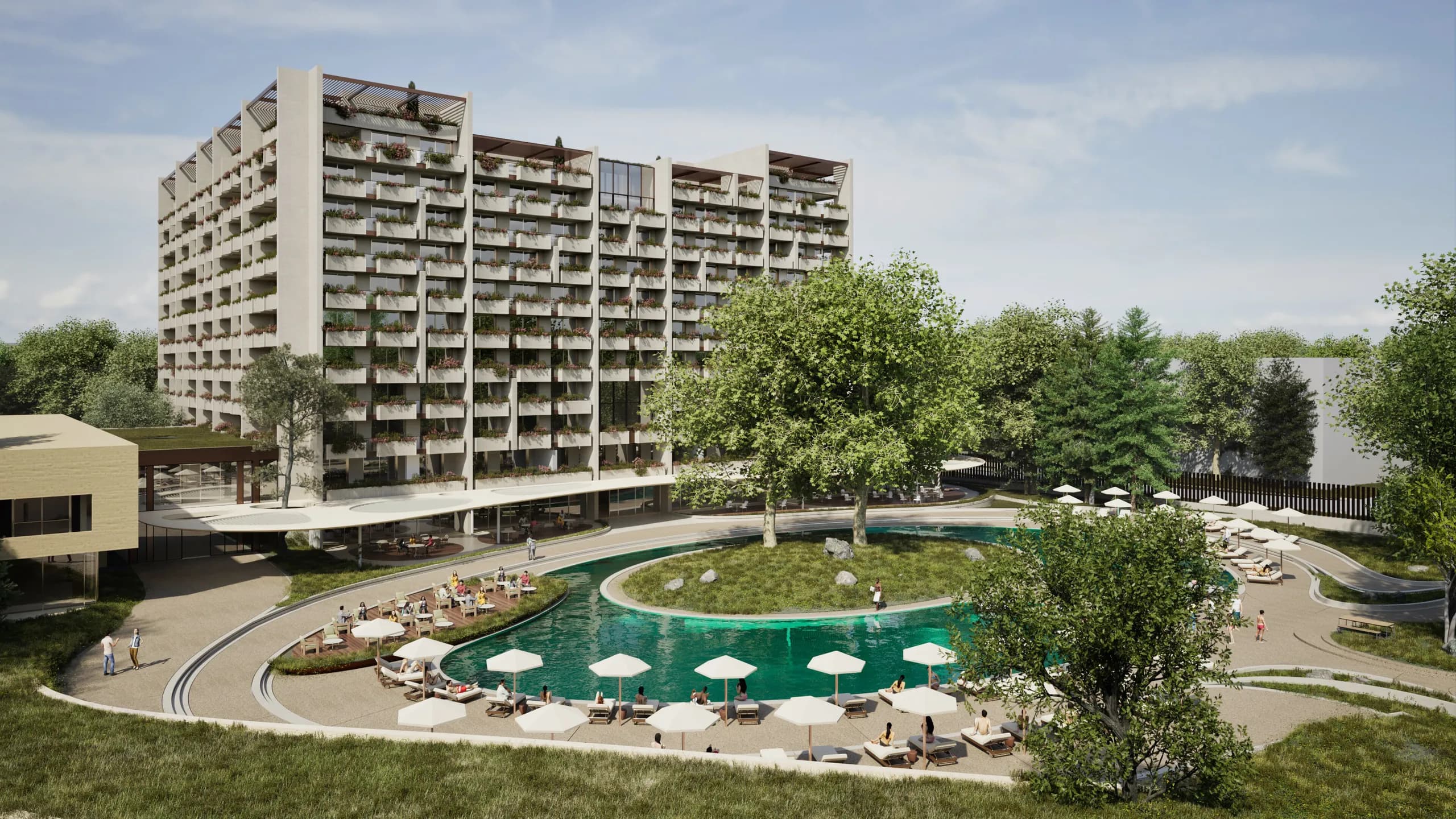 Carved Brutalism: Mixed-Used Housing Block in Varna, Bulgaria