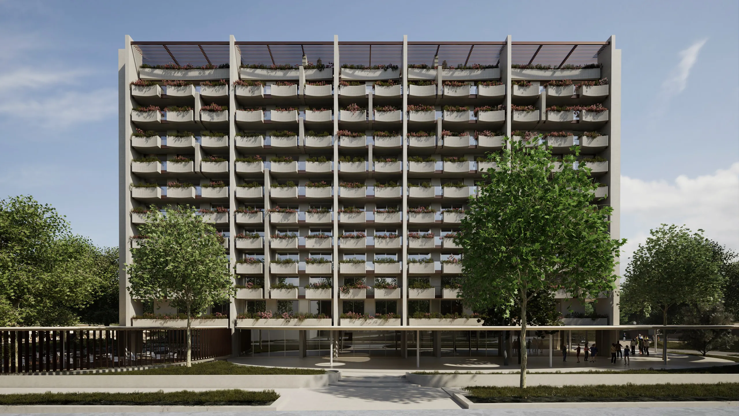 Carved Brutalism: Mixed-Used Housing Block in Varna, Bulgaria