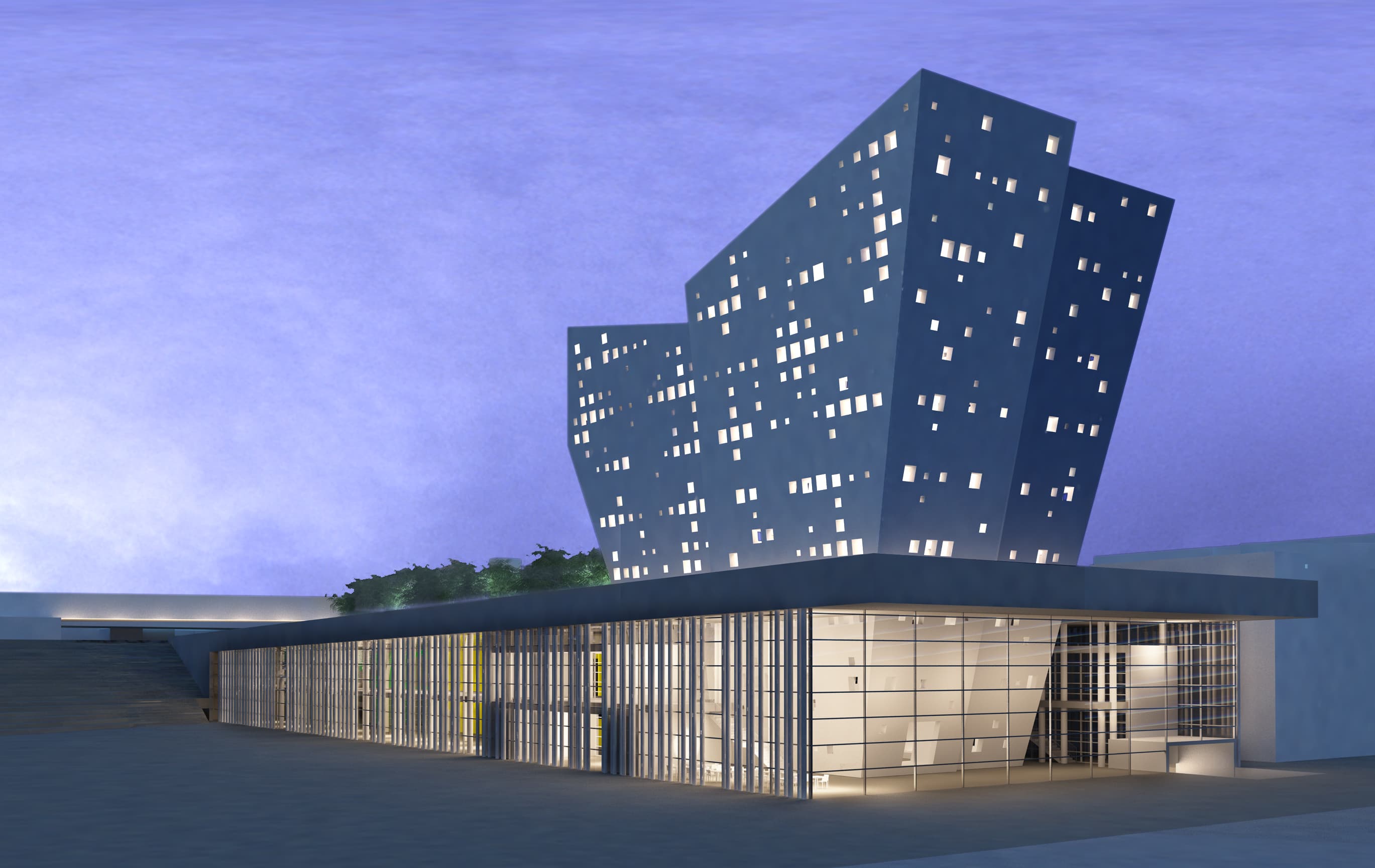 Department of Biological Sciences & Common Teaching Facilities - Nightview
