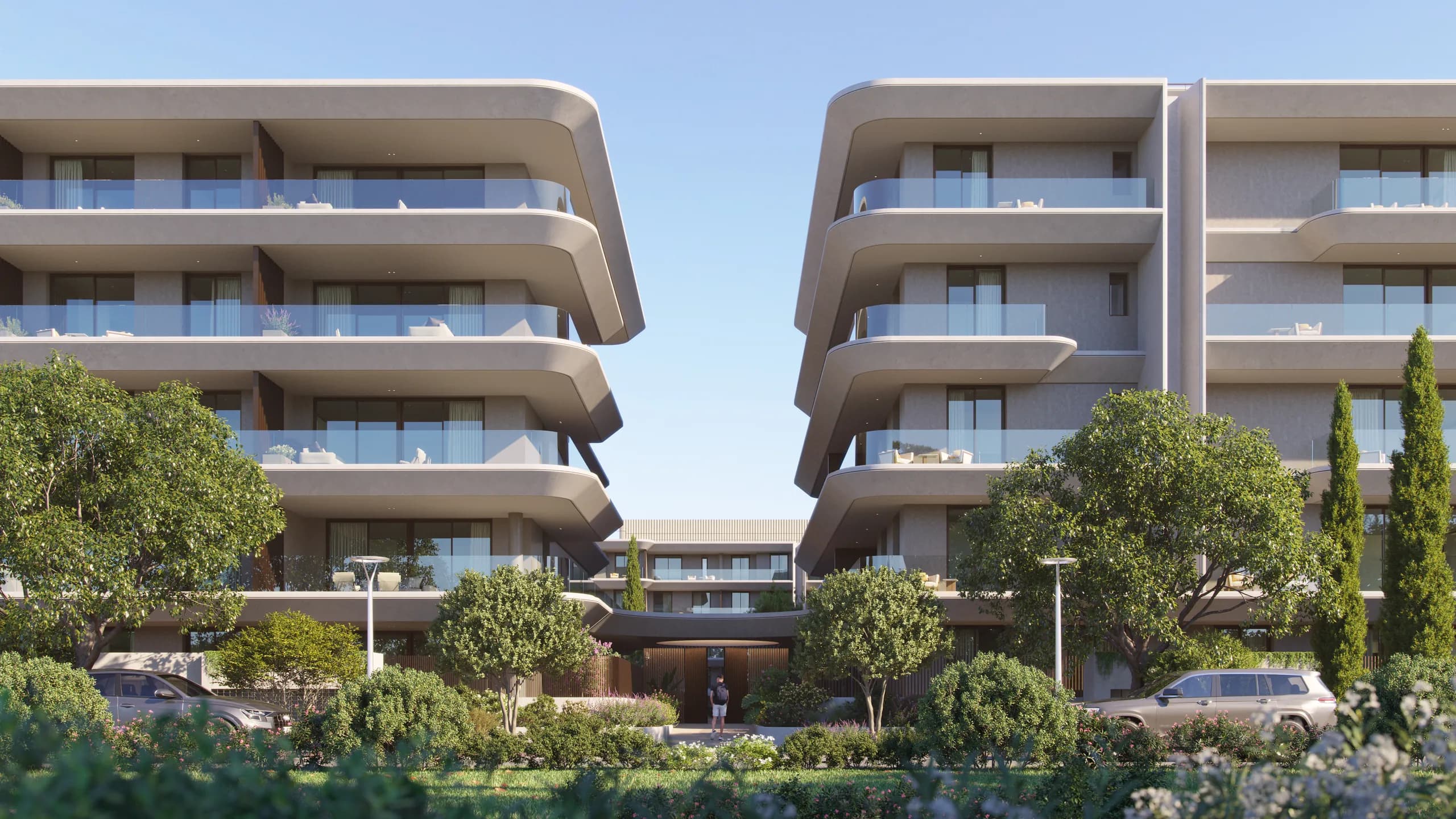 The facade's articulation outside the block