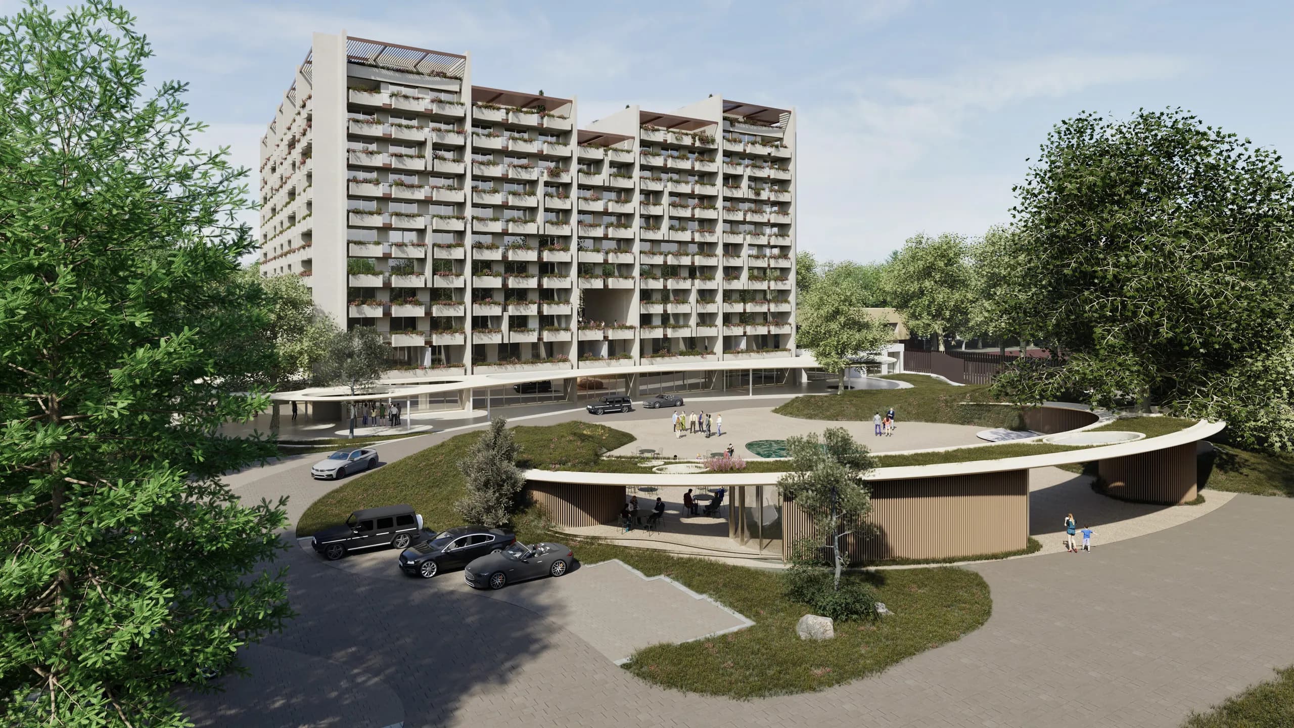 Carved Brutalism: Mixed-Used Housing Block in Varna, Bulgaria