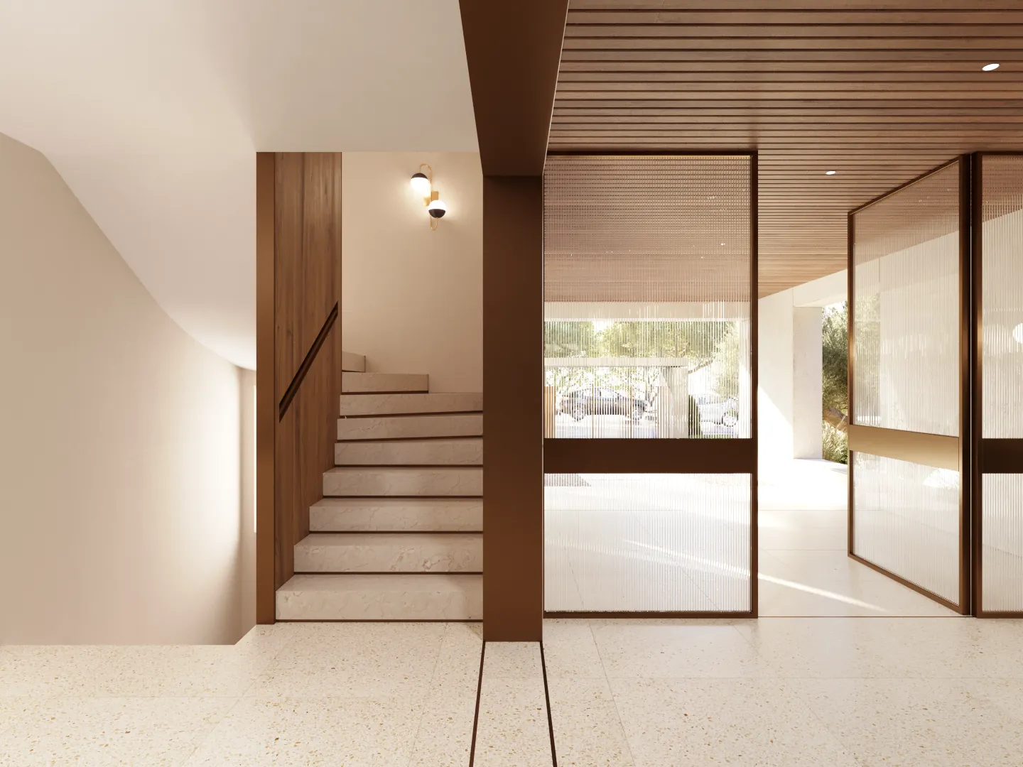 Entrance hall with marble staircase