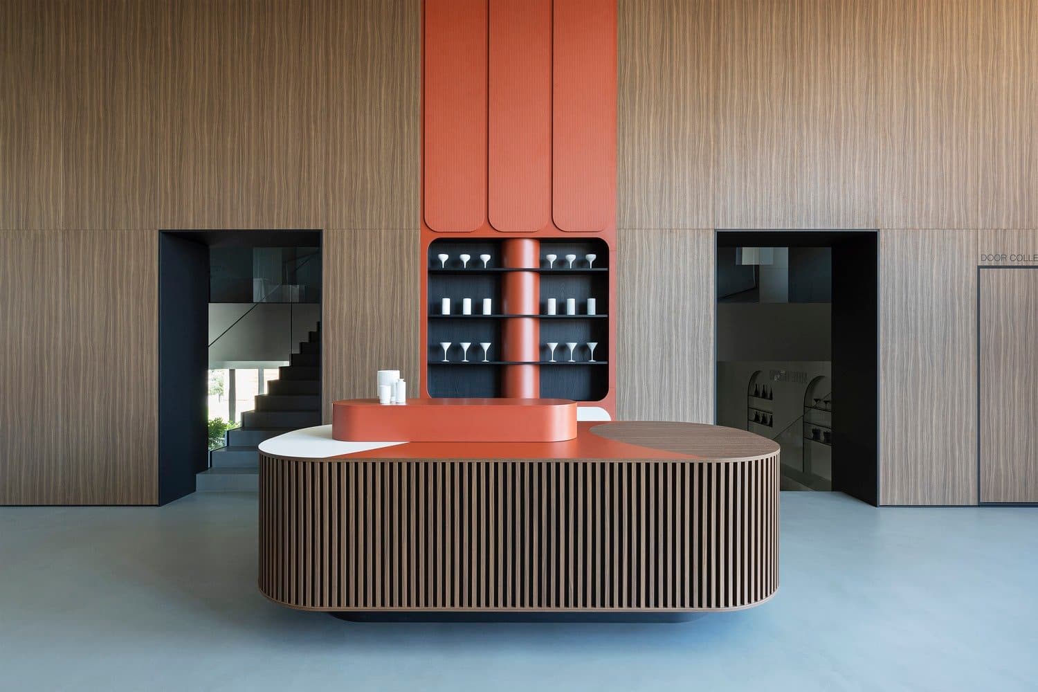 The Aperitivo Bar wrapped in wood-effect textures