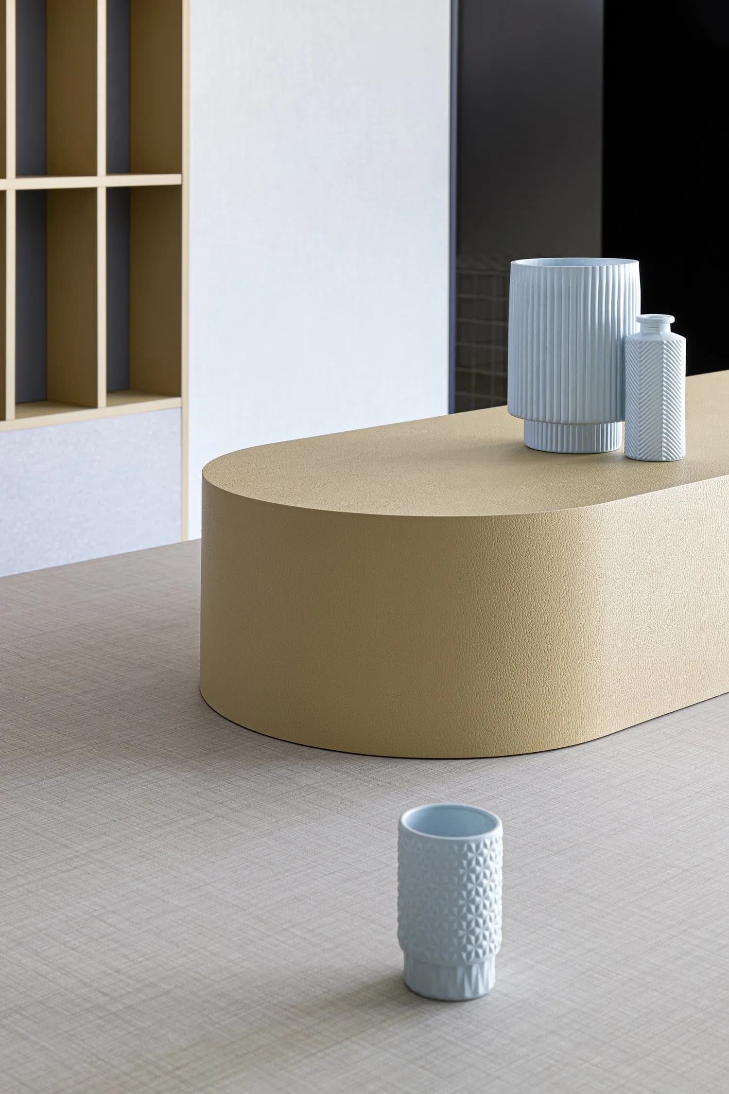 Tactile leather-grain volume of the Morning Bar