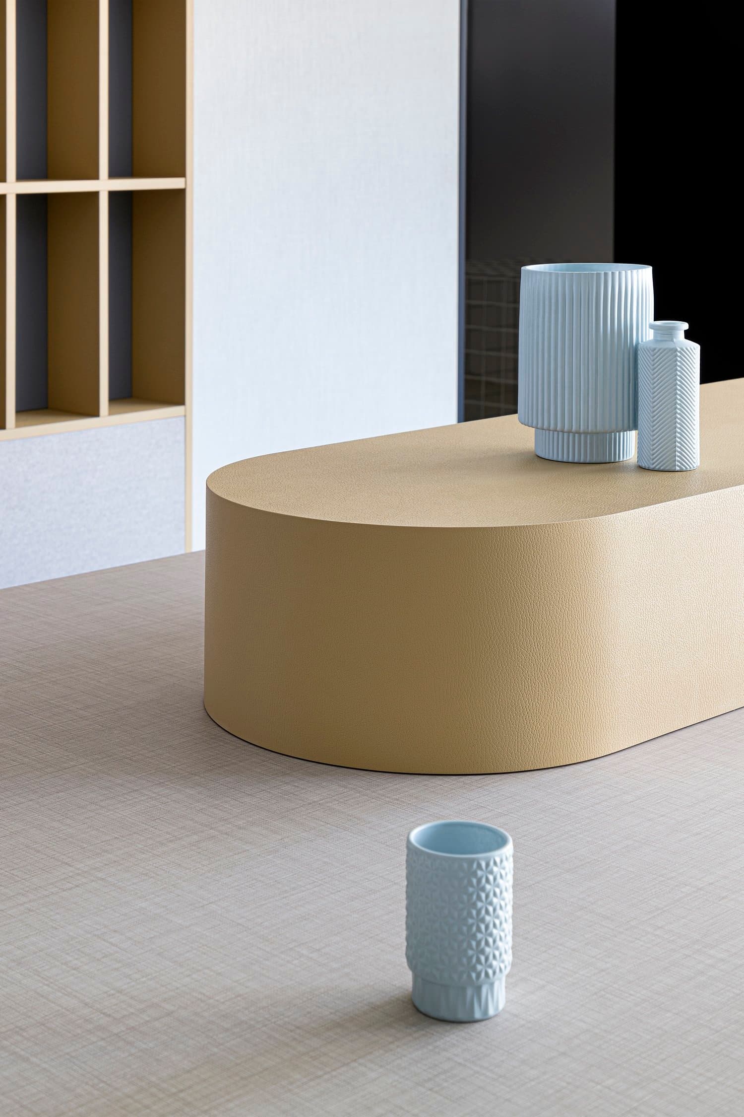 Tactile leather-grain volume of the Morning Bar