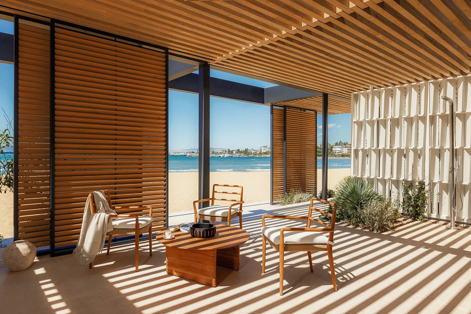 Topos residence — primary bedroom terrace