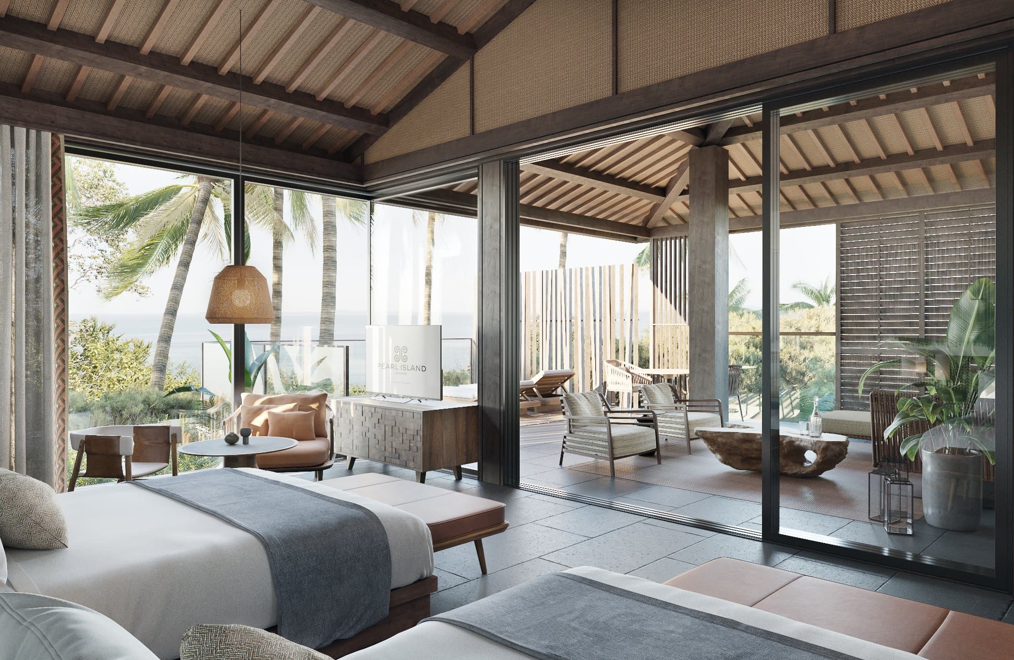 Queen bedroom towards the sala