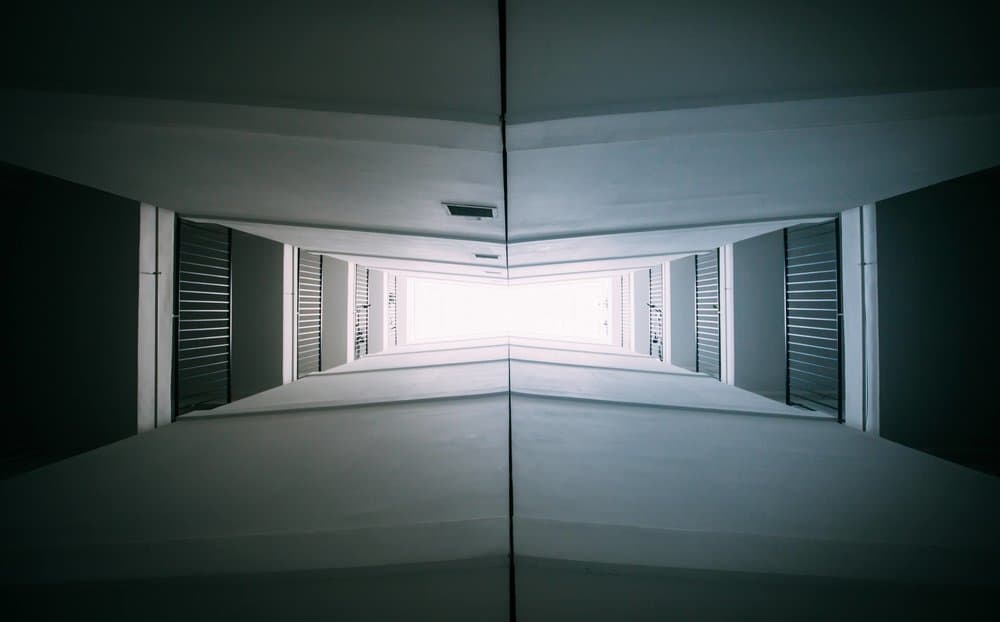 Looking up through the interior lightwell